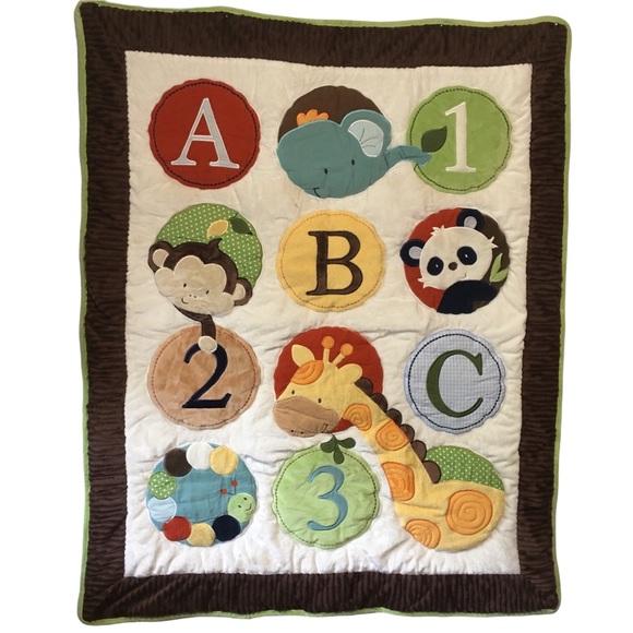 KIDS LINE Other - KIDS LINE LG EMB BABY BLANKET SOFT PLUSH 35X44 EUC Like new.